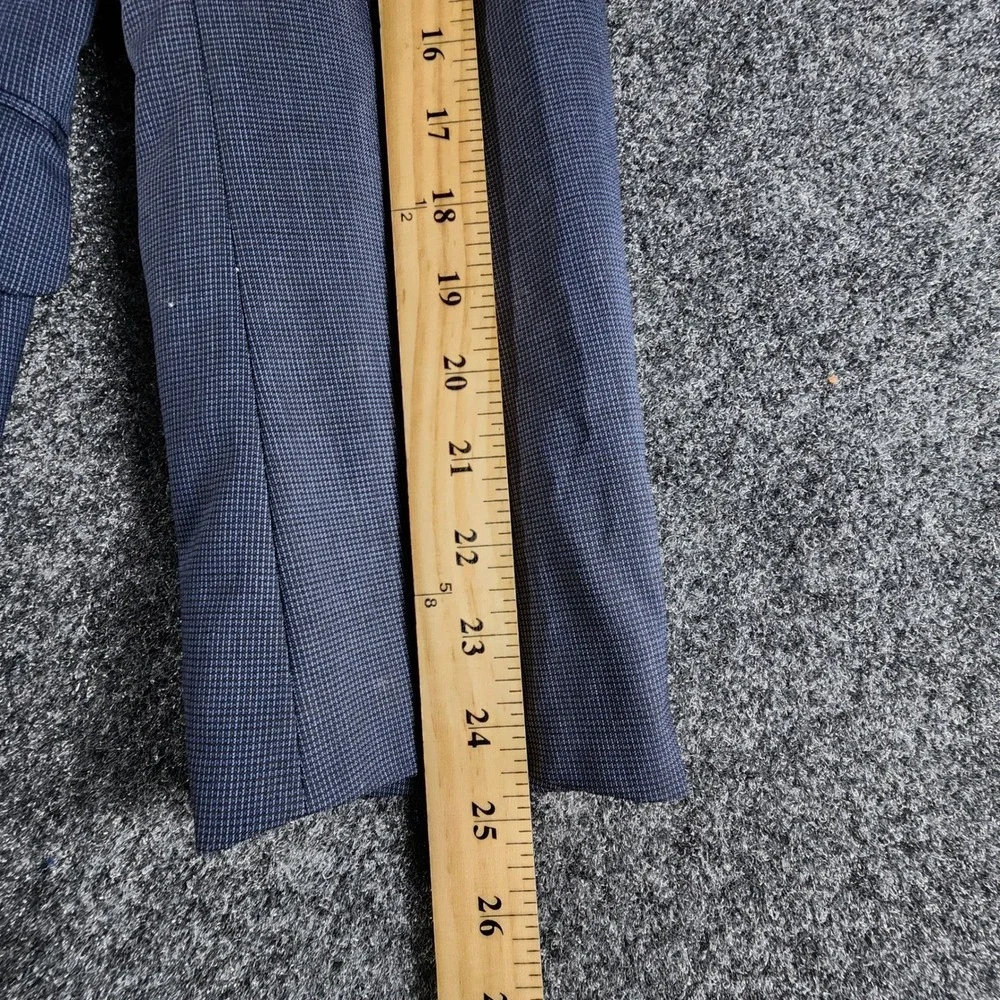 Banana Republic Mens 40R Tailored Fit Wool‎ Blazer Blue Micro Check Sport Coat
